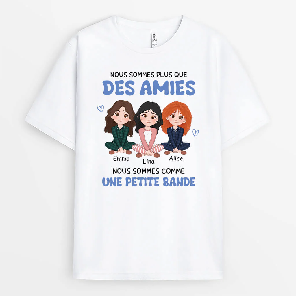 Tee Shirt Personnalisé Meilleure Amie - Nous Sommes Plus Que Des Amies