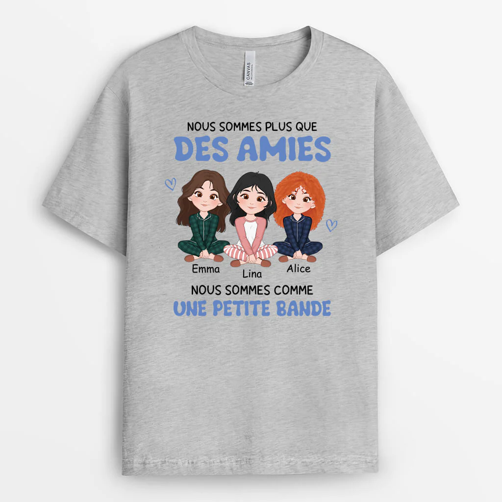 Tee Shirt Personnalisé Meilleure Amie - Nous Sommes Plus Que Des Amies - Image 2