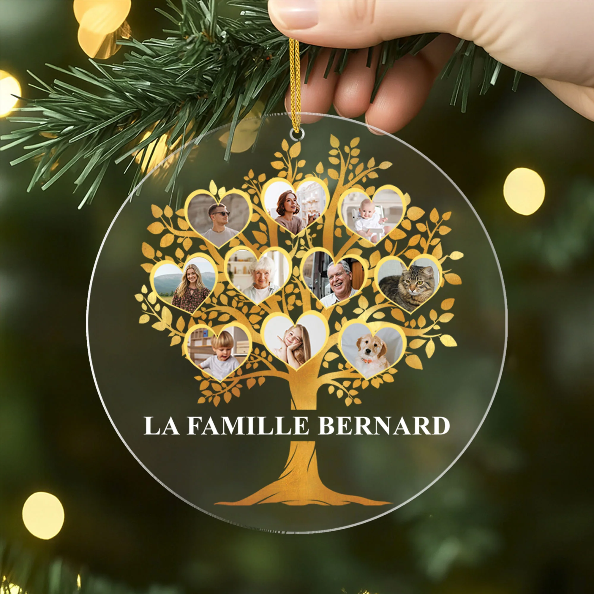 Ornement Acrylique Arbre De Vie Personnalisé Avec Photo - Arbre De Famille - Image 2