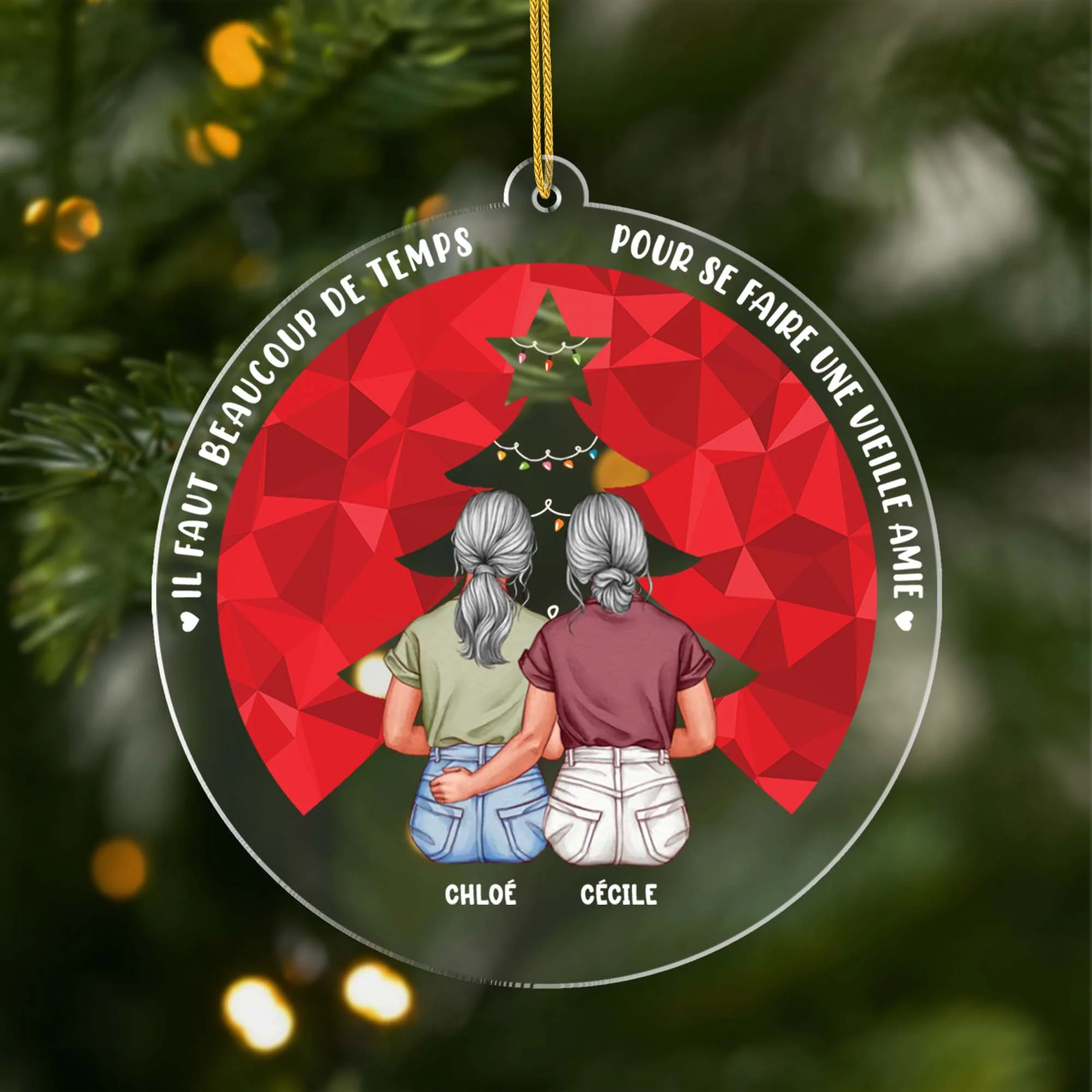 Ornement Acrylique Personnalisé - Beaucoup De Temps Faire Grandir Une Vieille Amitié Noël