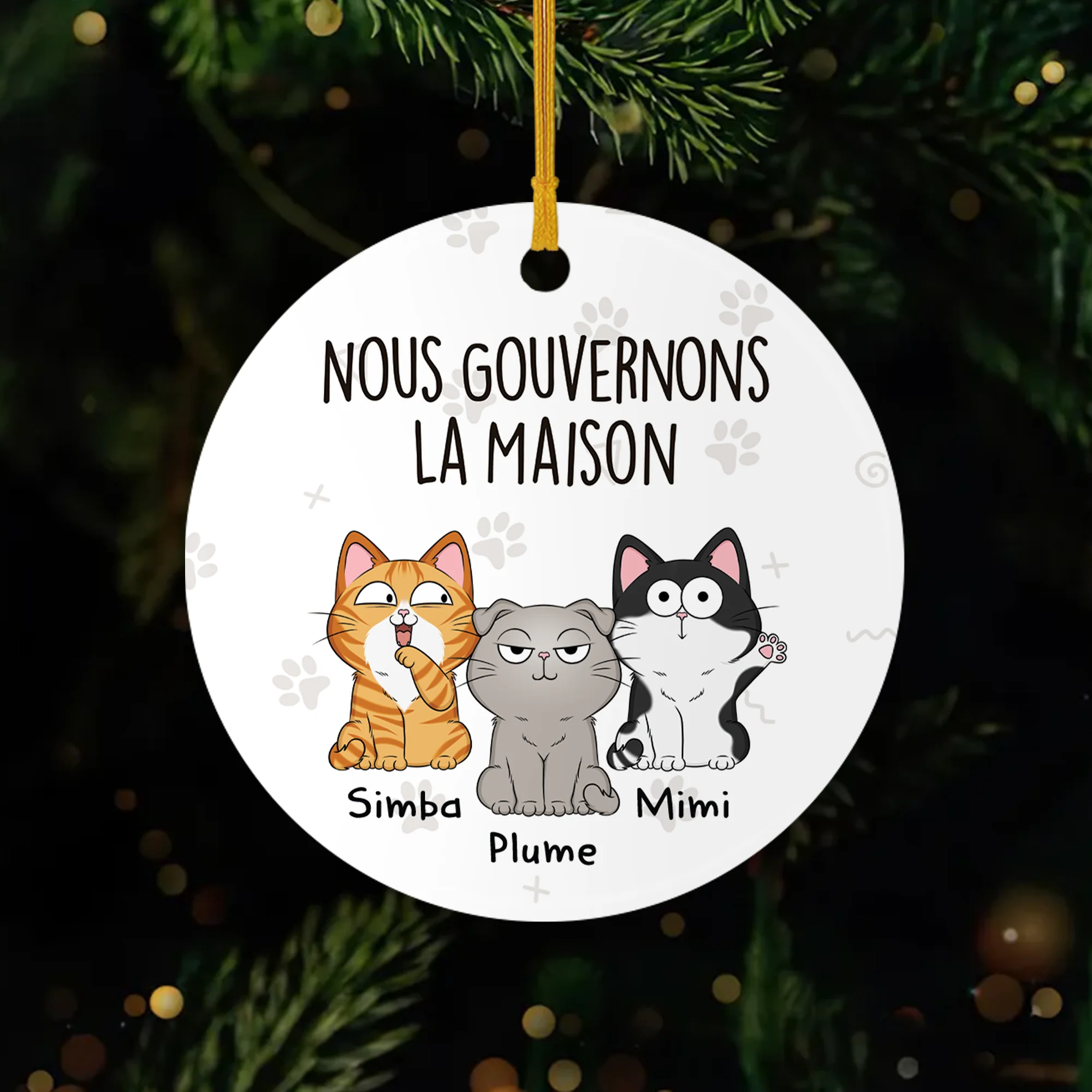 Ornement Céramique Personnalisé - On Fait La Loi À La Maison