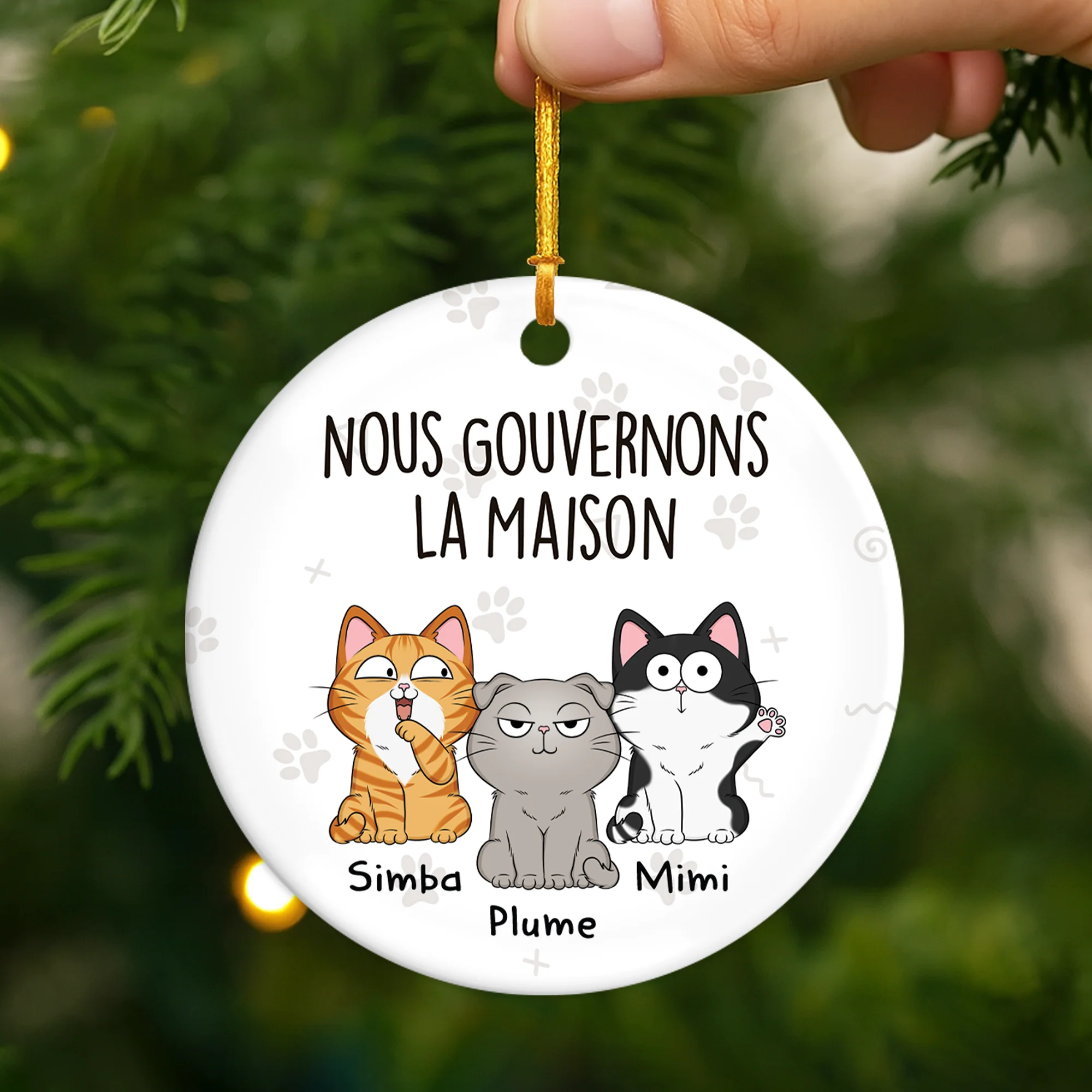 Ornement Céramique Personnalisé - On Fait La Loi À La Maison - Image 2