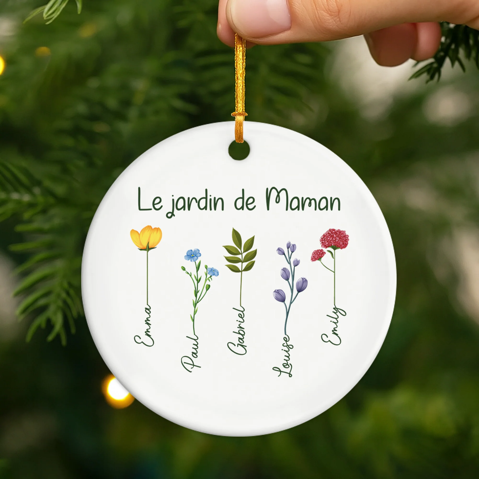 Ornement Céramique Personnalisé Pour Mamie - Le Jardin De Mamie - Image 2