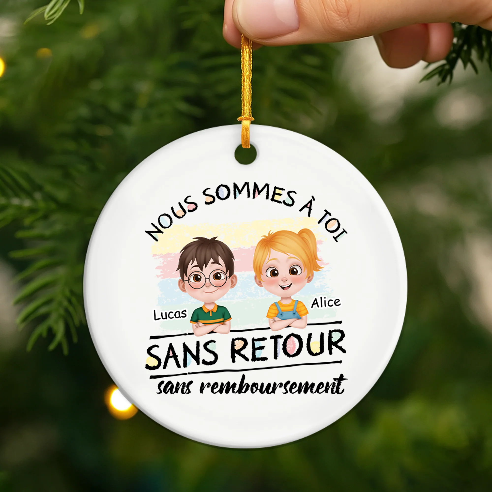 Ornement Céramique Personnalisé Pour Papa - Nous Sommes À Toi - Image 2