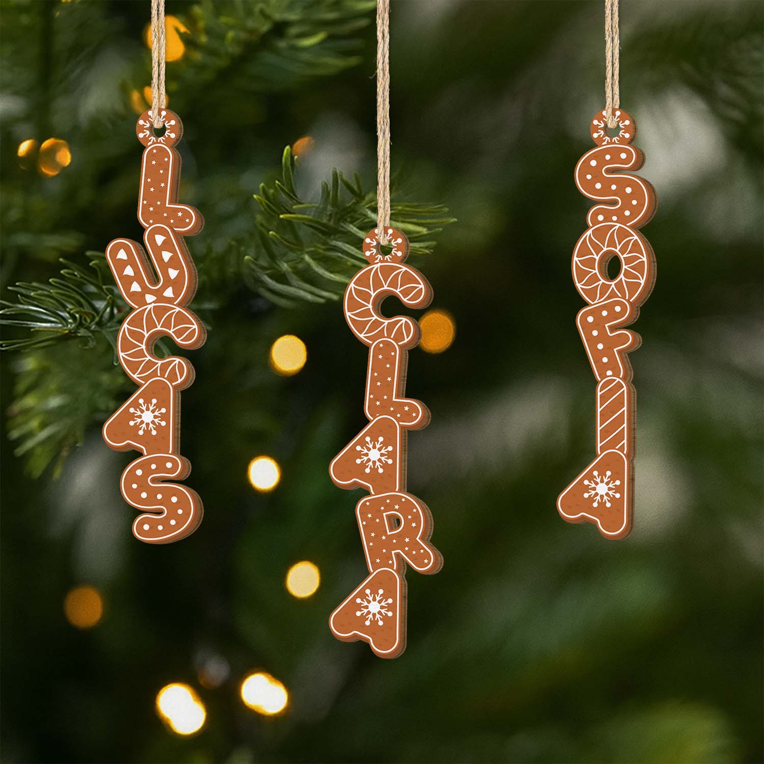Décoration Noël Prénom Personnalisées – Lettres De Prénom En Bois