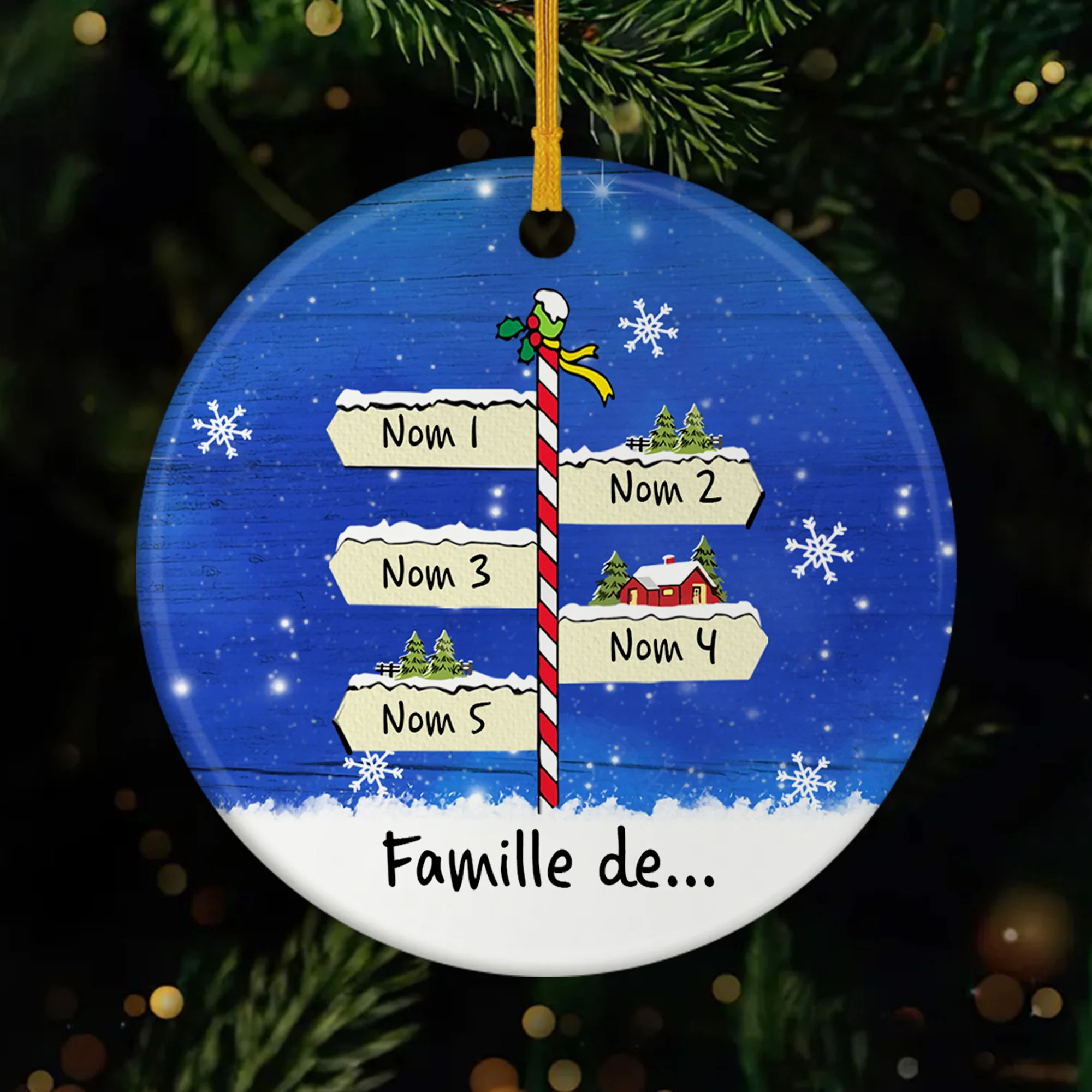 Ornement de Noël Famille - Cadeau de Noël Personnalisé Pas Cher
