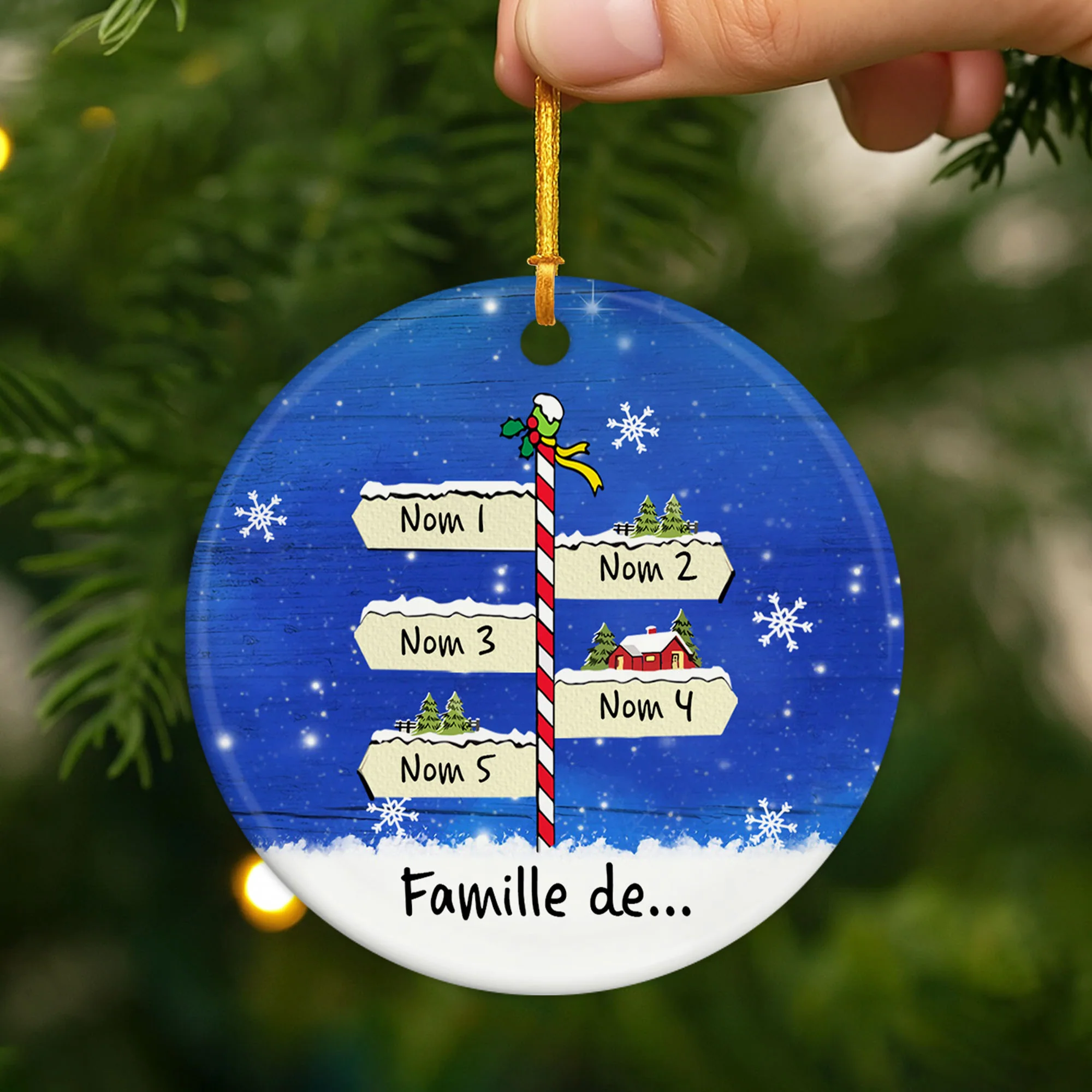Ornement de Noël Famille - Cadeau de Noël Personnalisé Pas Cher - Image 2