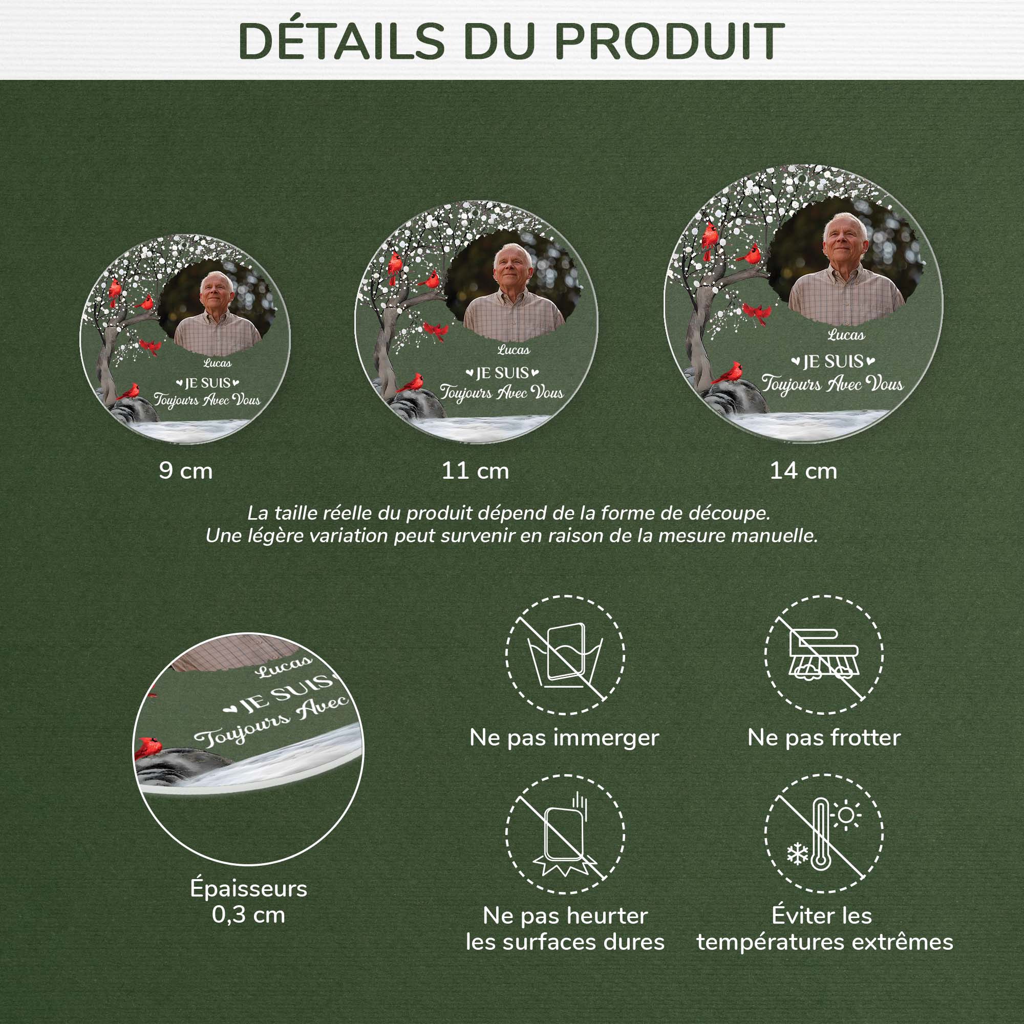 Ornement Je Suis Toujours Avec Toi Personnalisé - Image 3