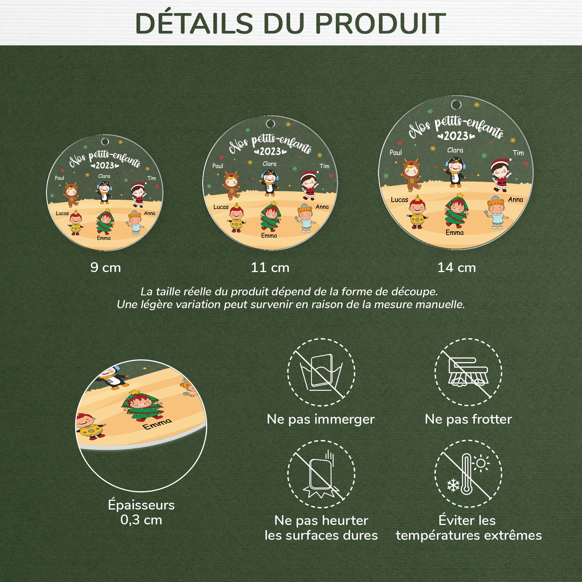 Ornement Nos Petits Enfants Personnalisé - Image 3