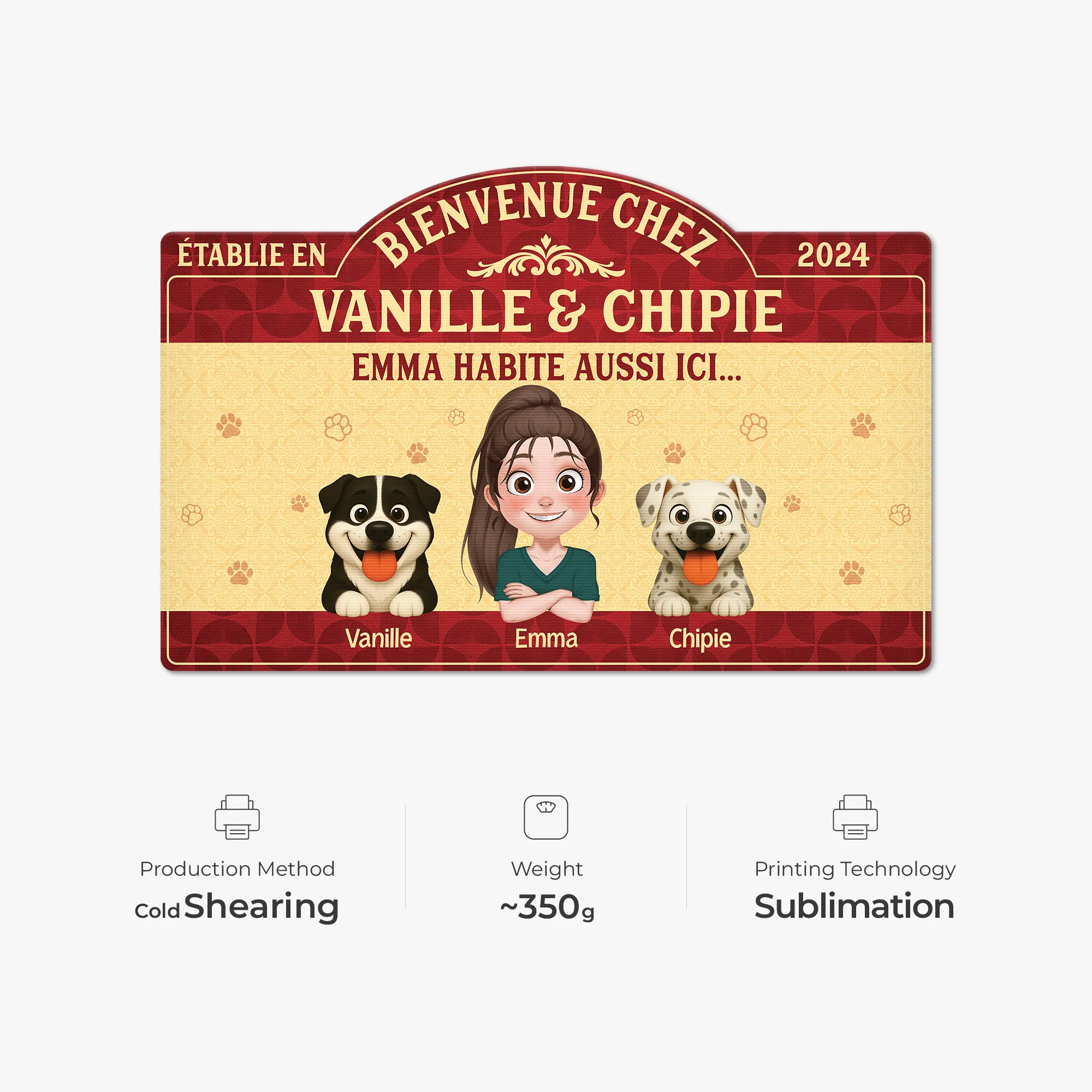 Tapis Forme Chien Personnalisé – Maison De Chien - Image 4