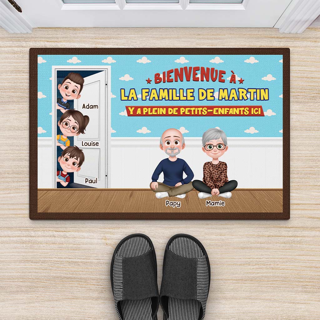 Paillasson Famille Personnalisé – Bienvenue À La Famille Prénoms - Image 2
