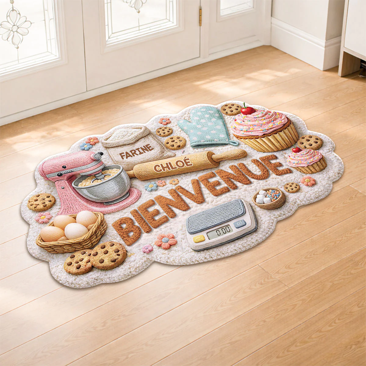 Paillasson Personnalisé | Forme Originale Pâtisserie Pour Maman Mamie - Image 2