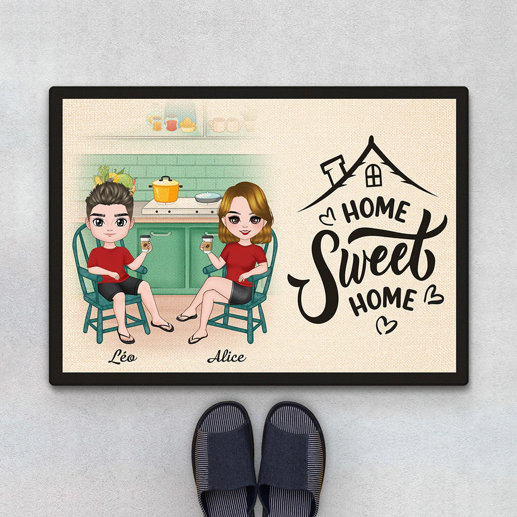 Tapis Personnalisé Couple - Home Sweet Home