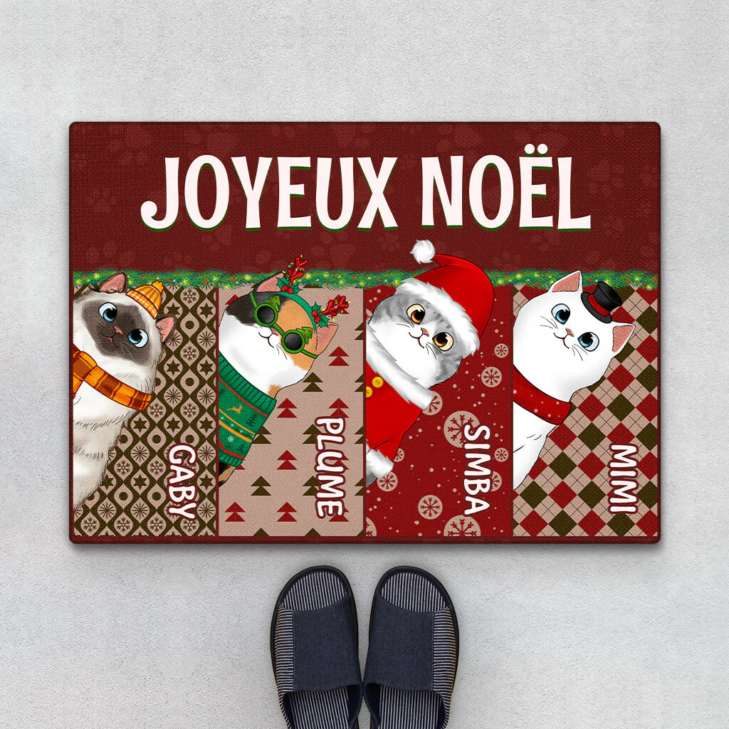 Paillasson Personnalisé - Joyeux Miaou Noël