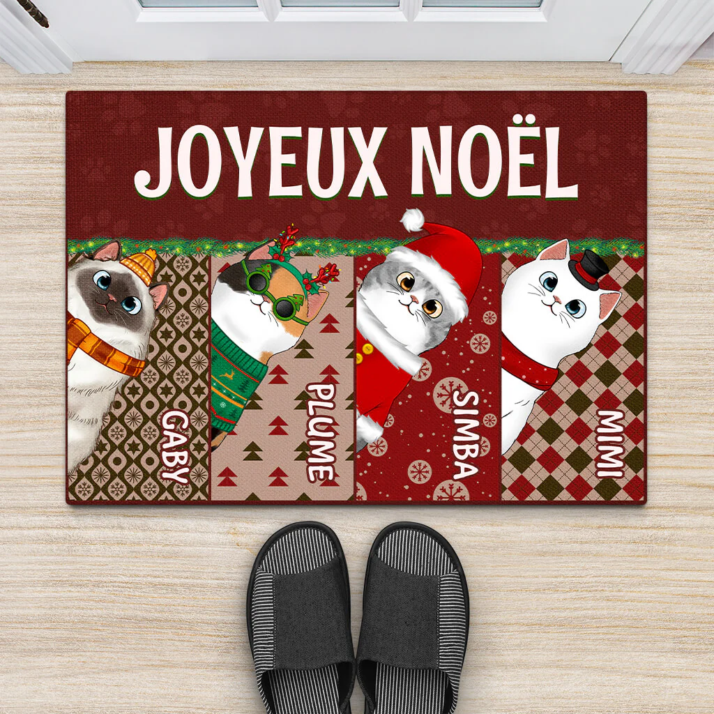 Paillasson Personnalisé - Joyeux Miaou Noël - Image 2