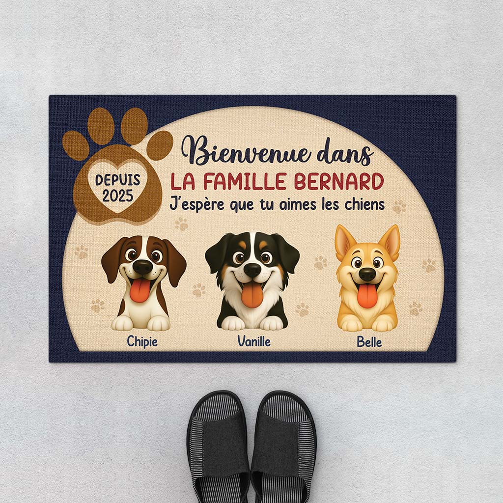 Paillasson Extérieur Personnalisé Animaux – Bienvenue Dans Notre Famille