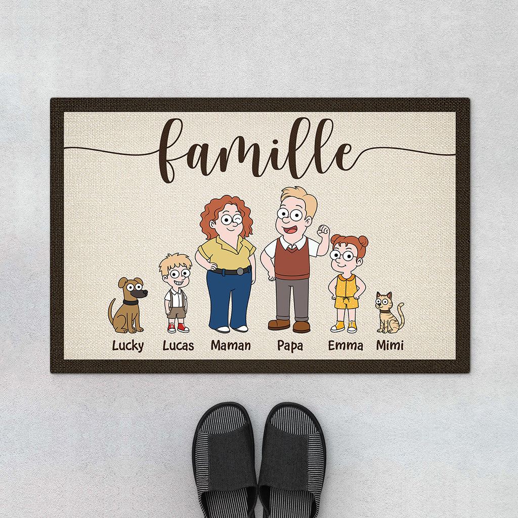 Paillasson Personnalisé Famille – C'est Ma Famille Avec Prénoms