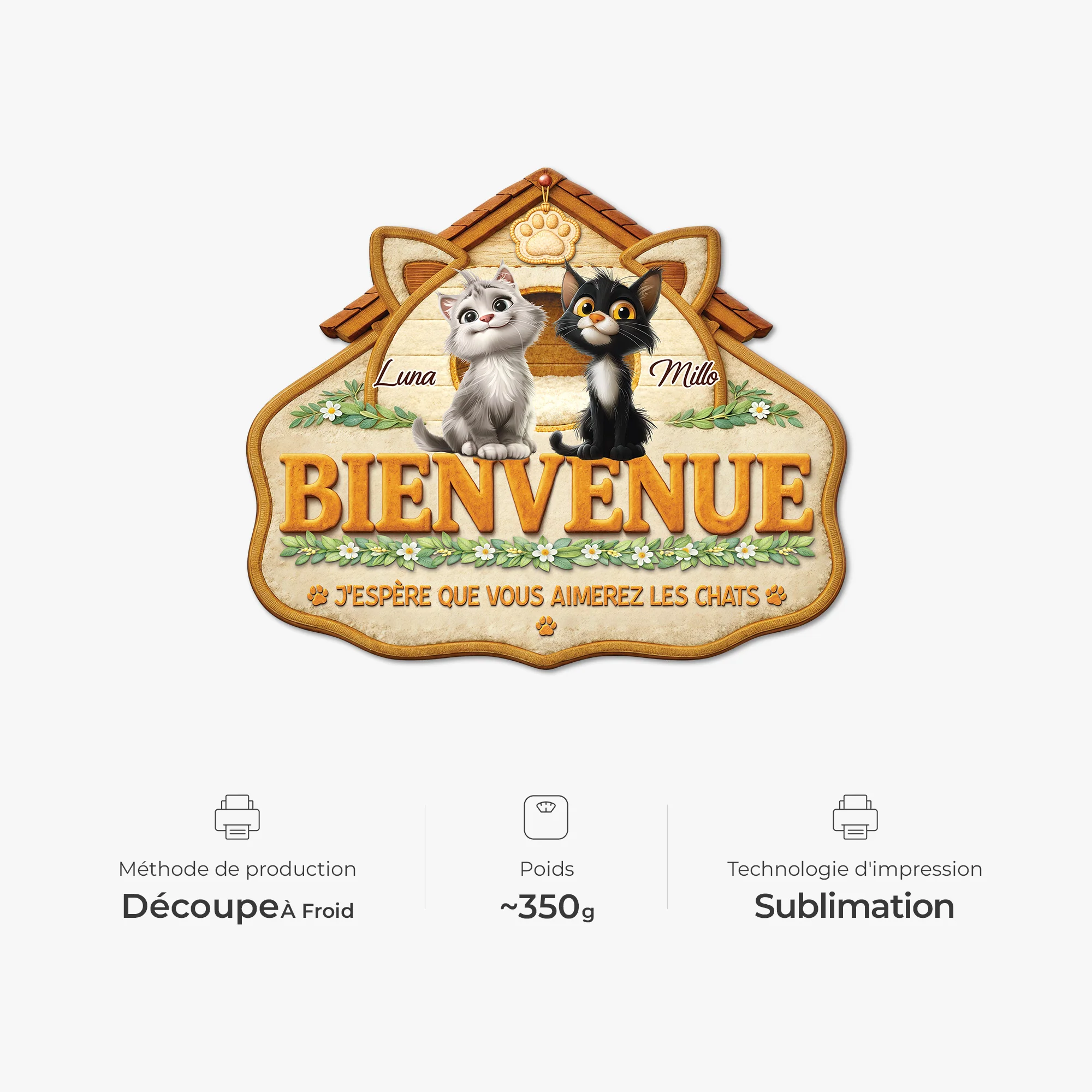 Paillasson Personnalisé Chat – Aimer Les Chats Forme Originale - Image 4