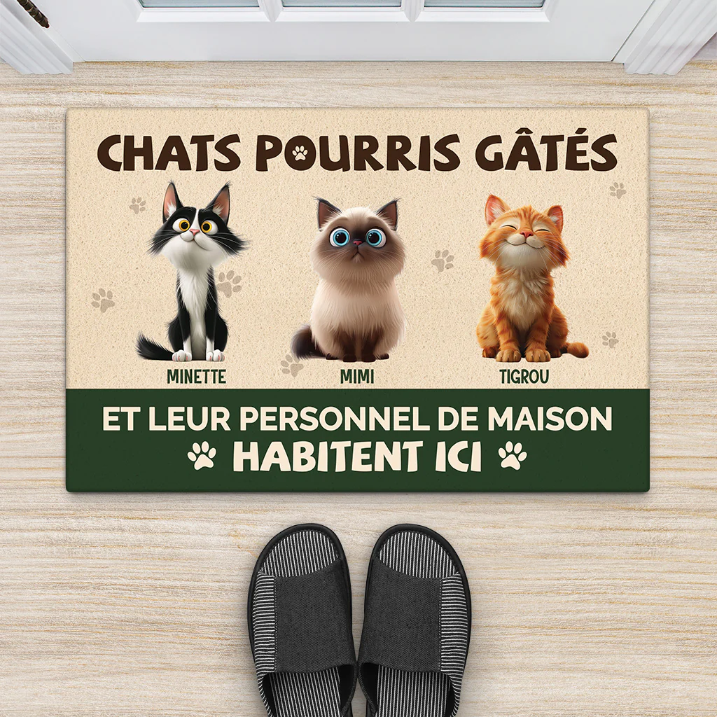 Paillasson Mon Chat Gâté Personnalisé - Image 2