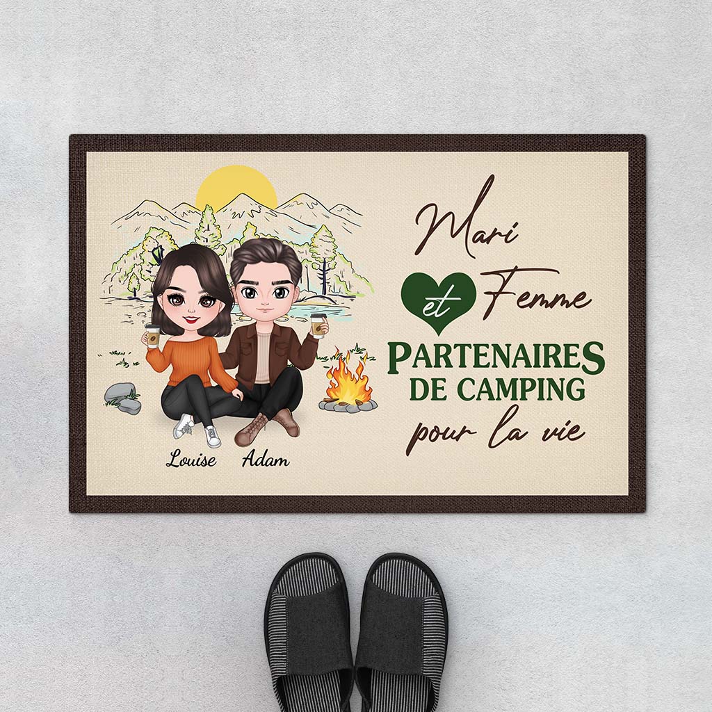 Personnalisé Paillasson : Partenaires De Camping Pour La Vie