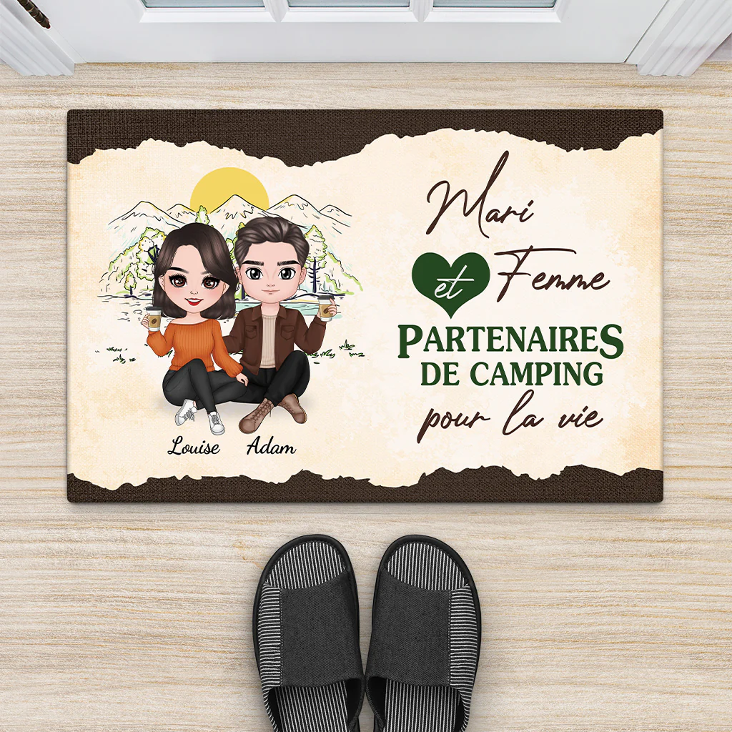 Personnalisé Paillasson : Partenaires De Camping Pour La Vie - Image 2