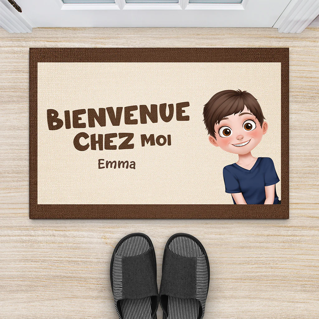 Paillasson Bienvenue Chez Nous Personnalisé – Famille & Prénoms - Image 2
