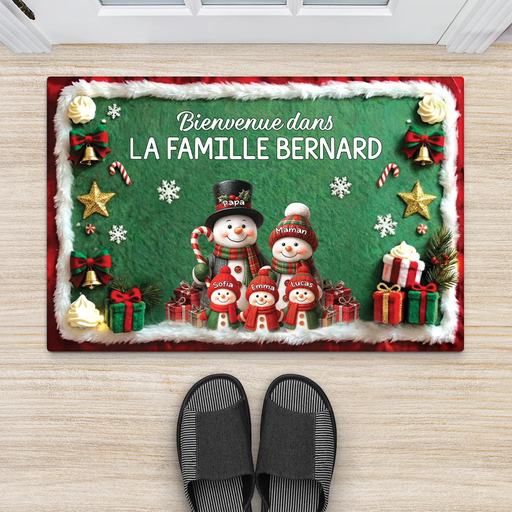 Paillasson Entrée Personnalisé – Bienvenue Chez Papa Et Mamie - Image 2