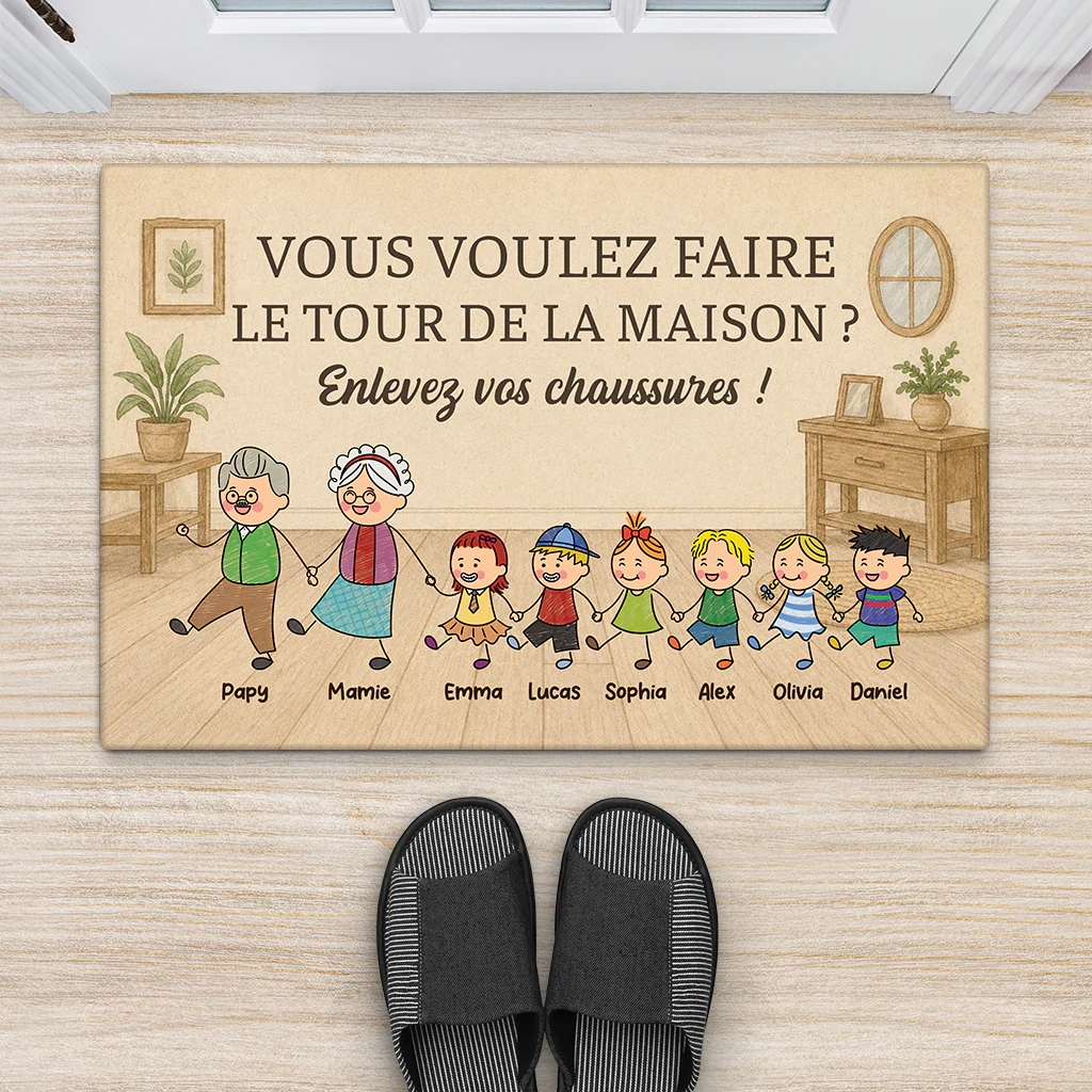 Paillasson Personnalisé Famille - Faire Le Tour De La Nouvelle Maison - Image 2