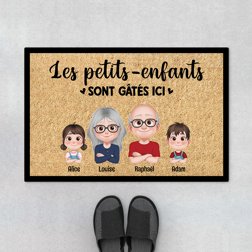 Paillasson Entrée Personnalisé – Les Petits-enfants Sont Gâtés Ici