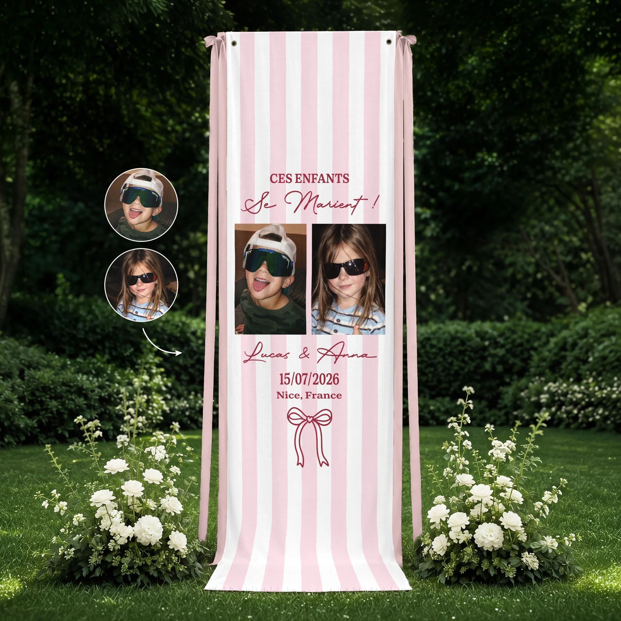 Panneau De Bienvenue Mariage Personnalisé Avec Photo - Ce Couple Se Marie