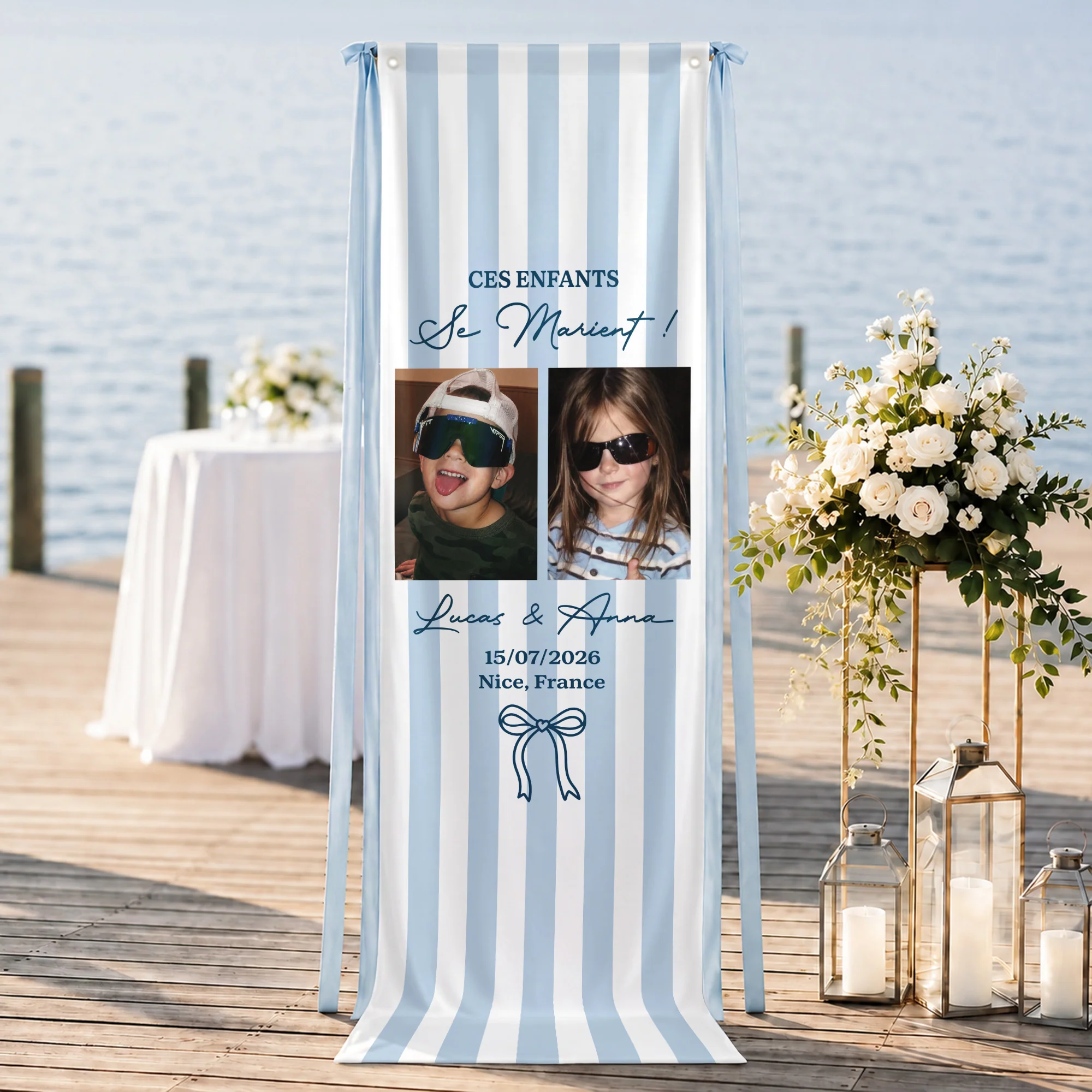 Panneau De Bienvenue Mariage Personnalisé Avec Photo - Ce Couple Se Marie - Image 2