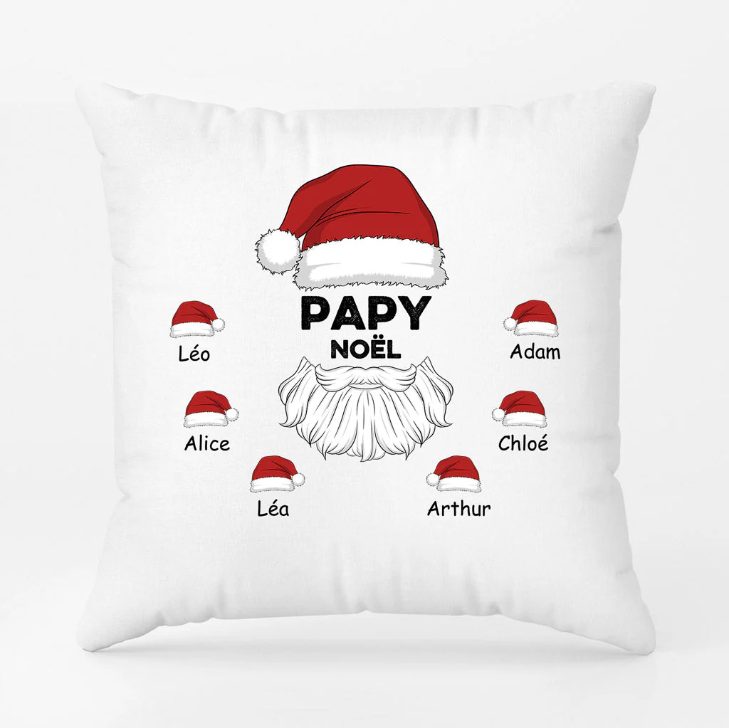 Coussin personnalisé de Noël – Papa Papi