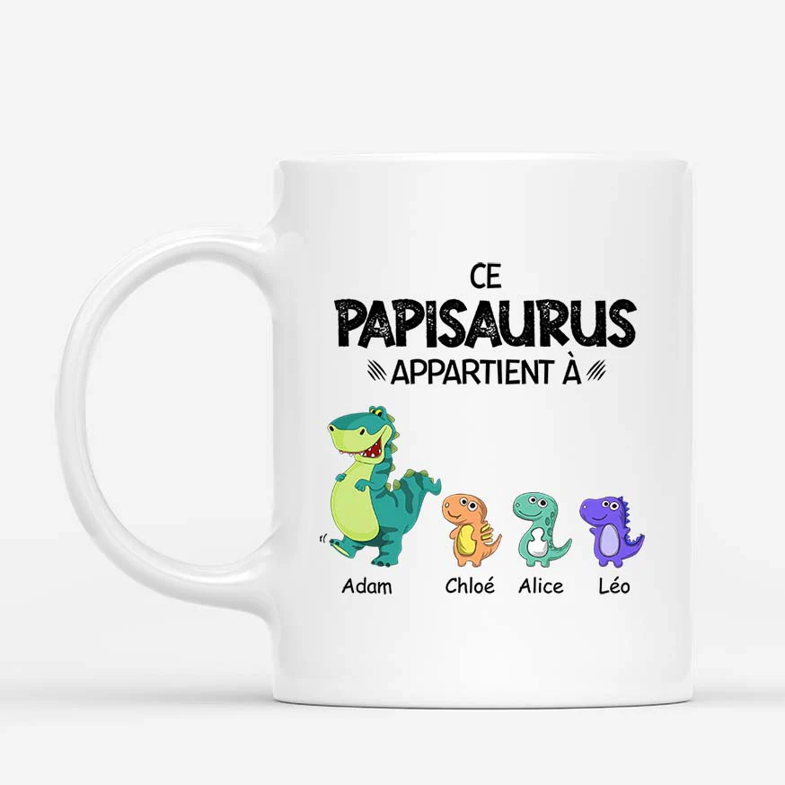 Mug Personnalisé Papy | Papisaurus/Papasaurus