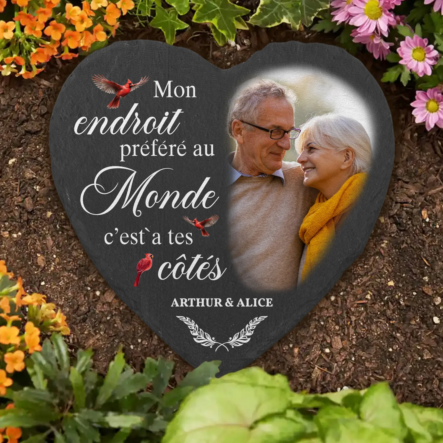 Pierre Commémorative Personnalisée Avec Photo - À Tes Côtés - Image 3