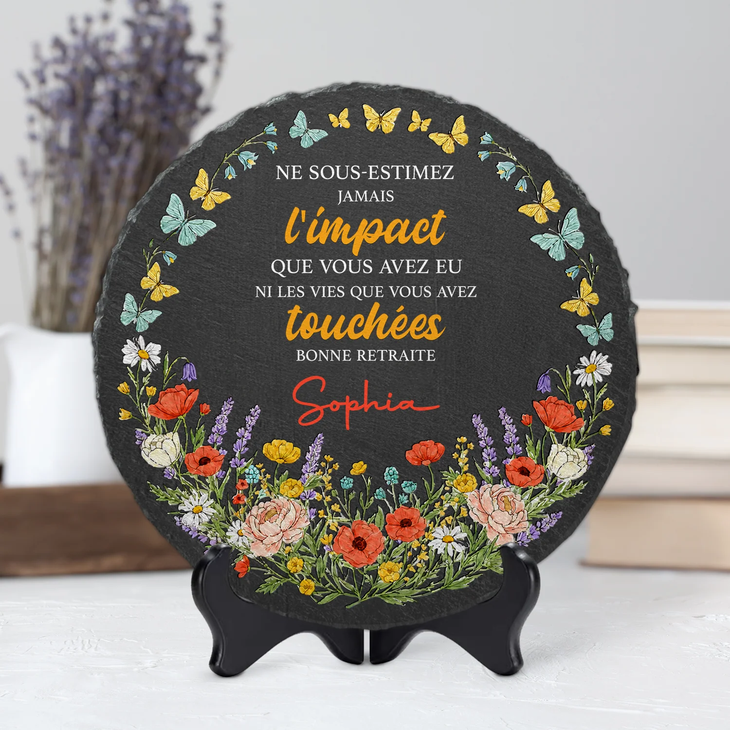 Pierre Commémorative Personnalisée Pour Jardin - Bonne Retraite Ne Sous-estimez Jamais Votre Impact - Image 2