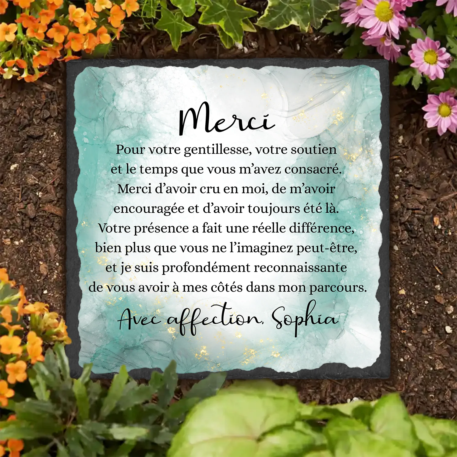 Pierre De Jardin Personnalisée Cadeau Retraite - Merci Pour Votre Gentillesse - Image 3