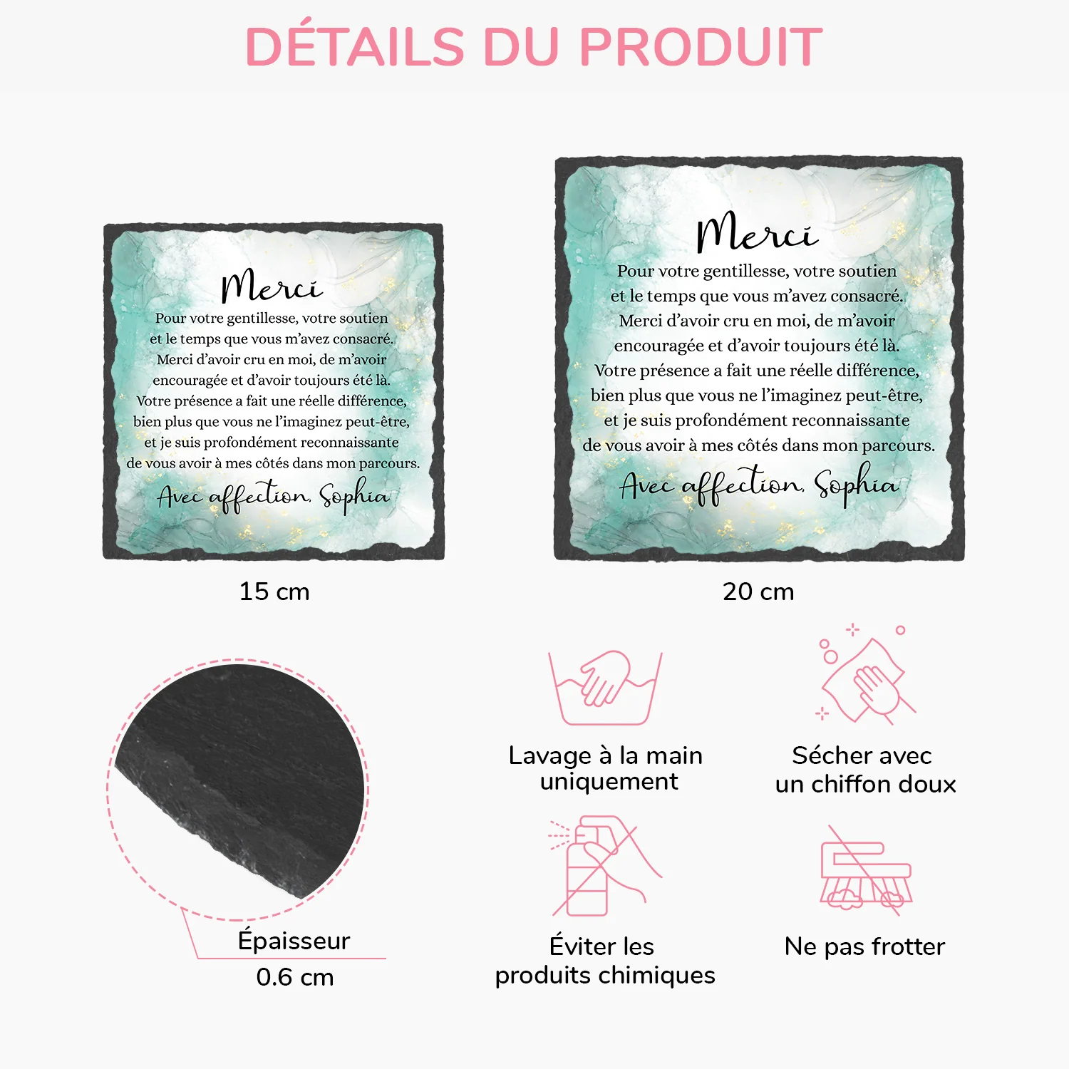 Pierre De Jardin Personnalisée Cadeau Retraite - Merci Pour Votre Gentillesse - Image 4