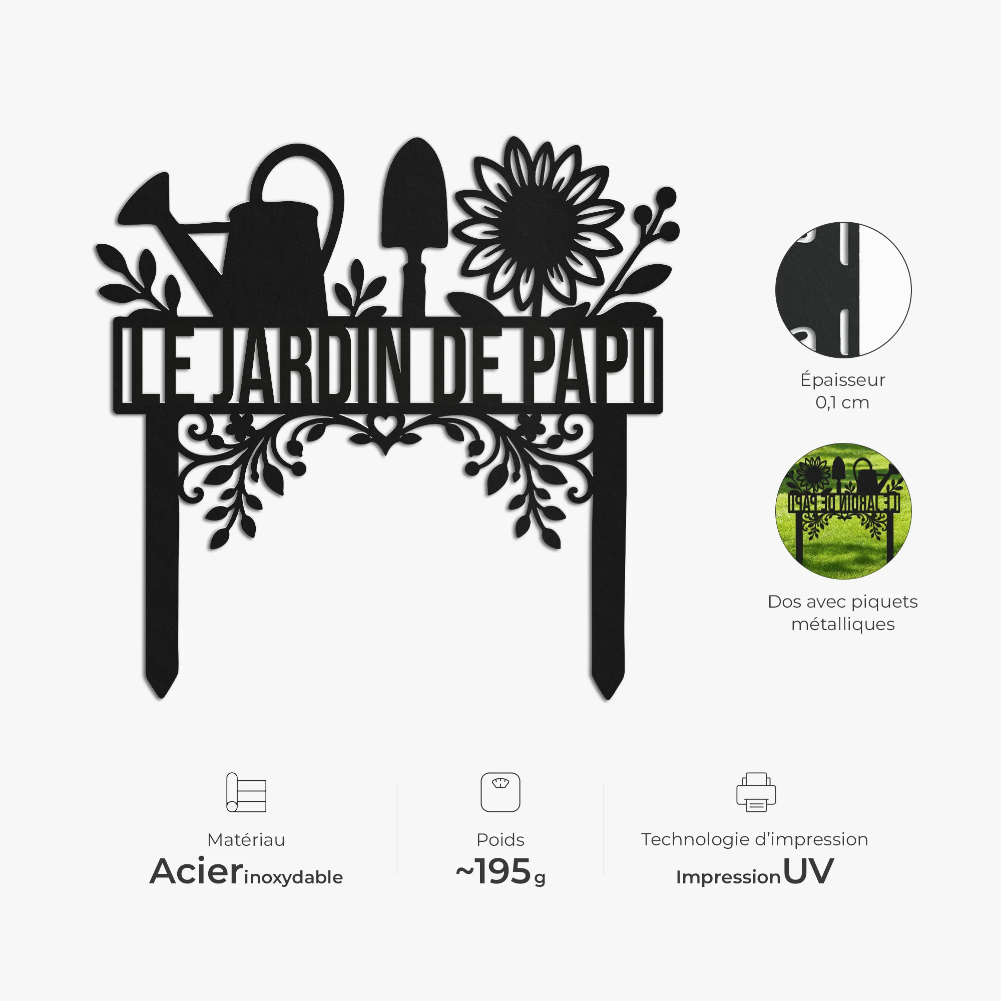 Piquet De Jardin Déco Personnalisé - Le Jardin De Maman Papa - Image 2