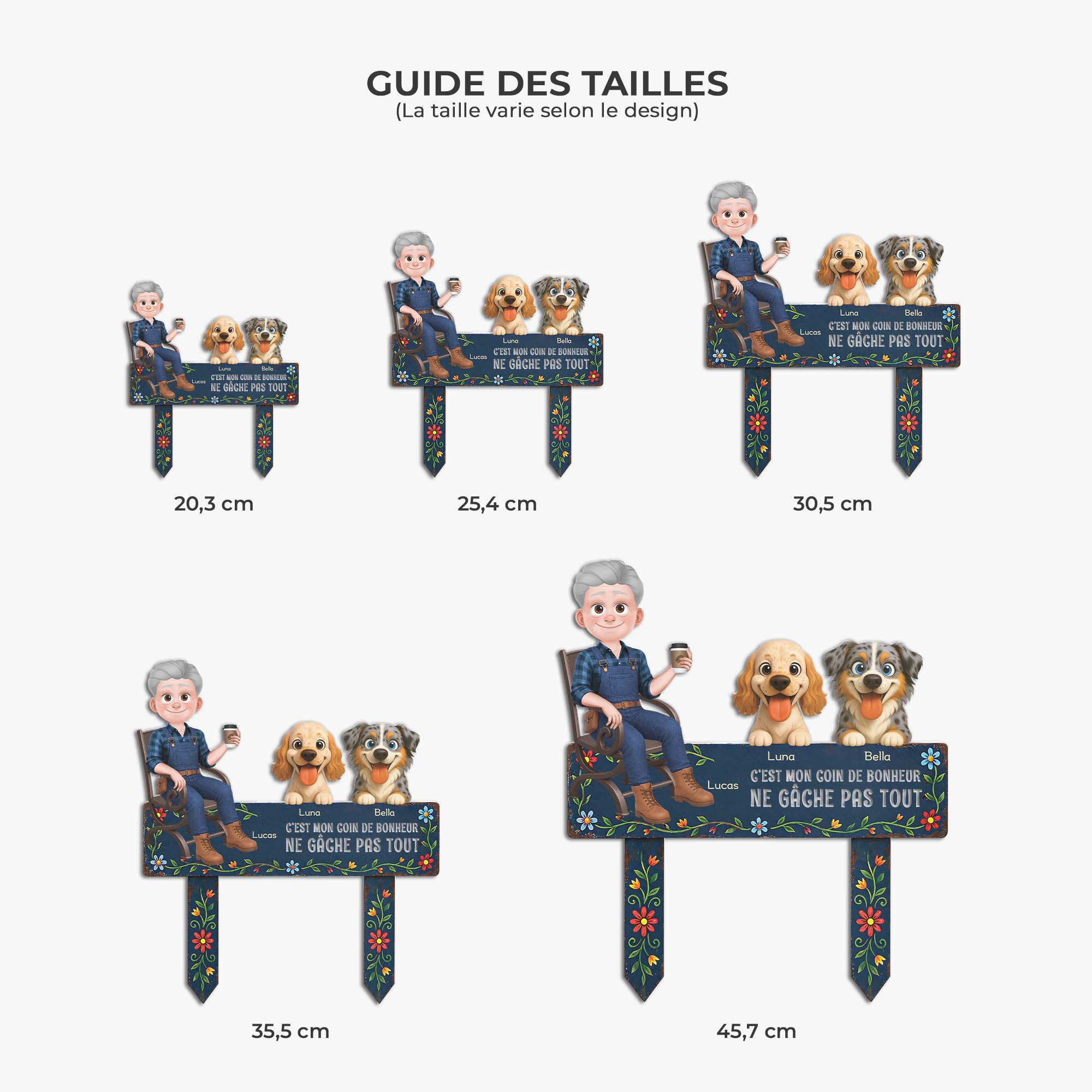 Piquet De Jardin Décoratif Personnalisé Humour Chien - Coin De Bonheur - Image 4