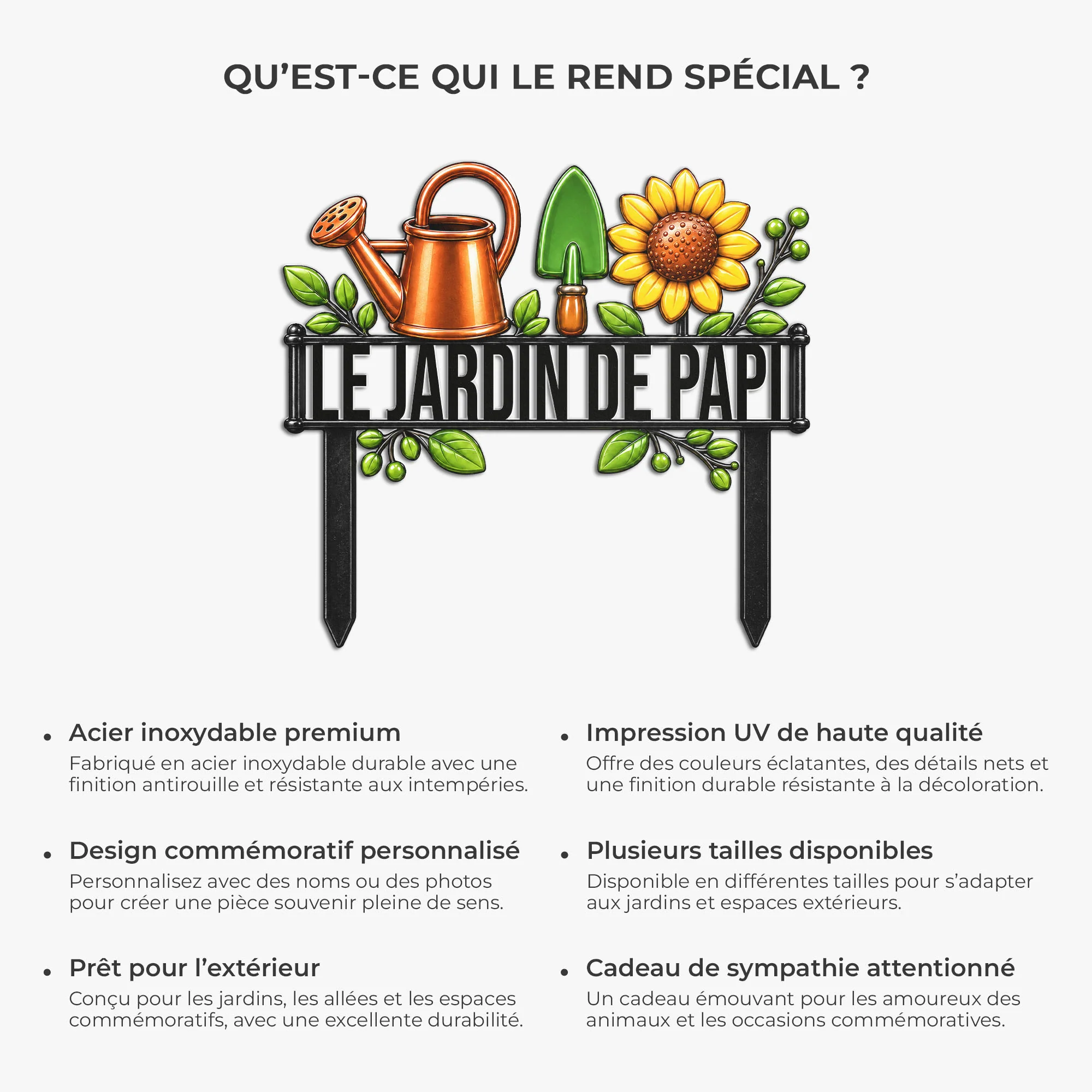 Piquet De Jardin Décoratif Personnalisé - Le Jardin De Papa Maman - Image 6