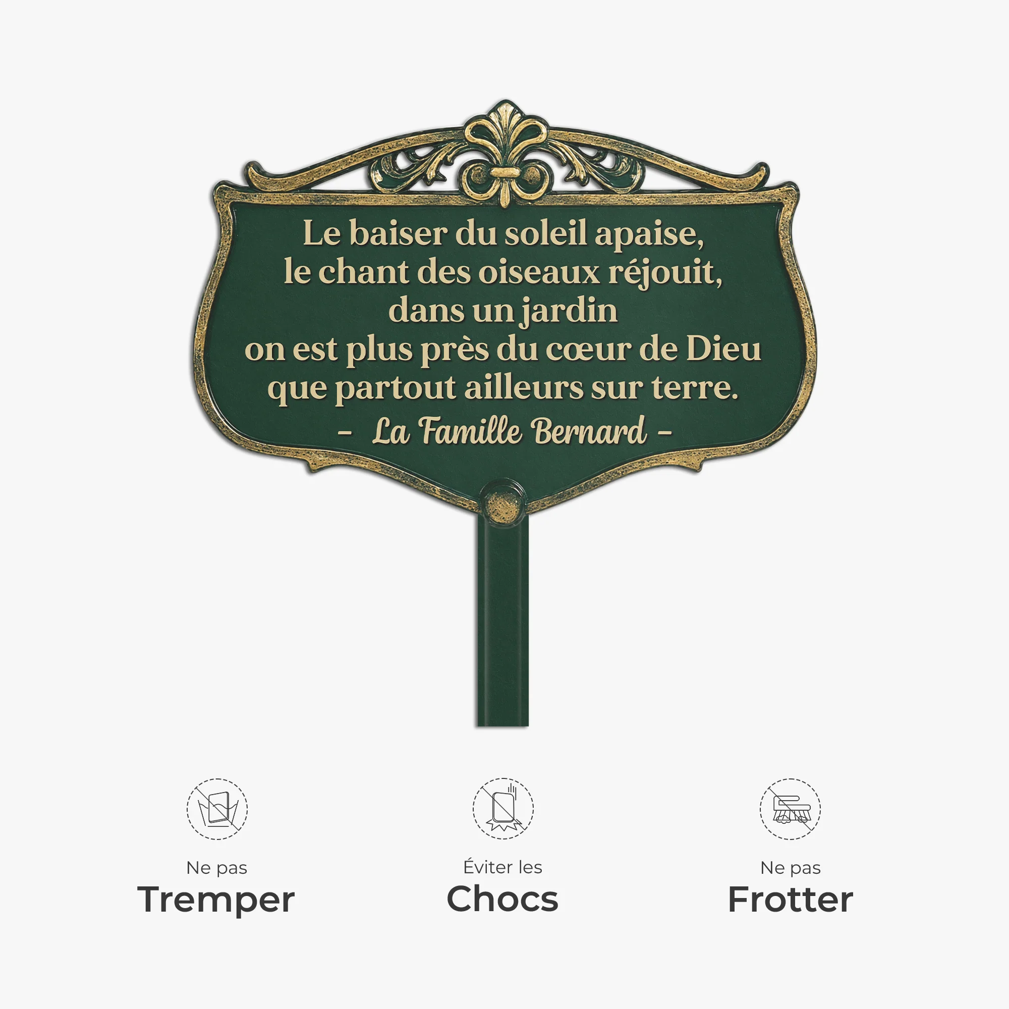 Piquet De Jardin Décoratif Personnalisé - On Est Plus Près Du Cœur De Dieu - Image 6