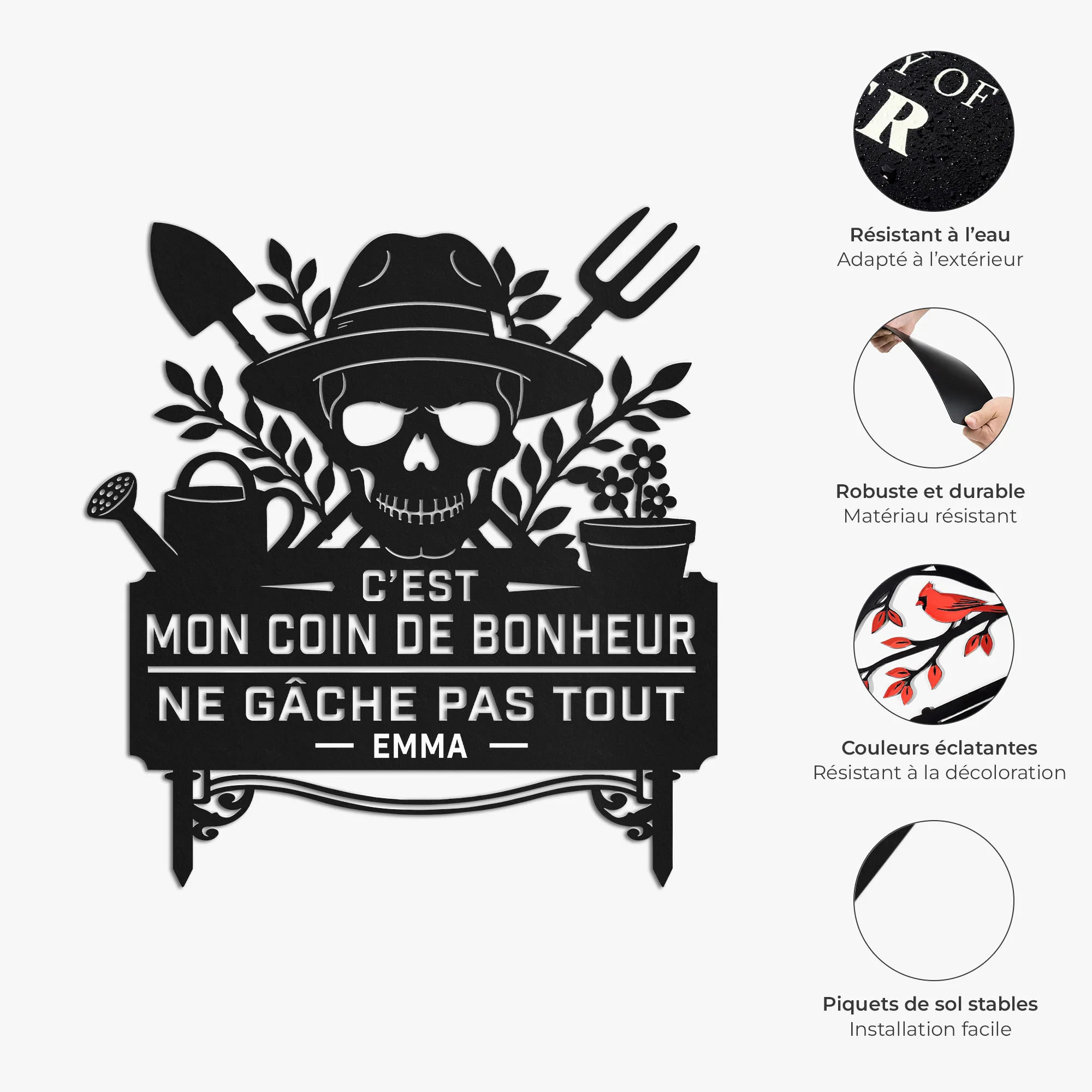 Piquet De Jardin Décoratif Personnalisé Pour Nouvelle Maison - Mon Coin De Bonheur - Image 5