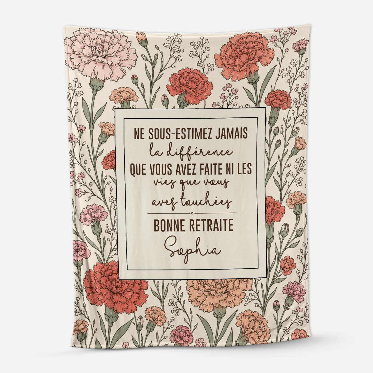 Plaid Personnalisable Texte - Bonne Retraite