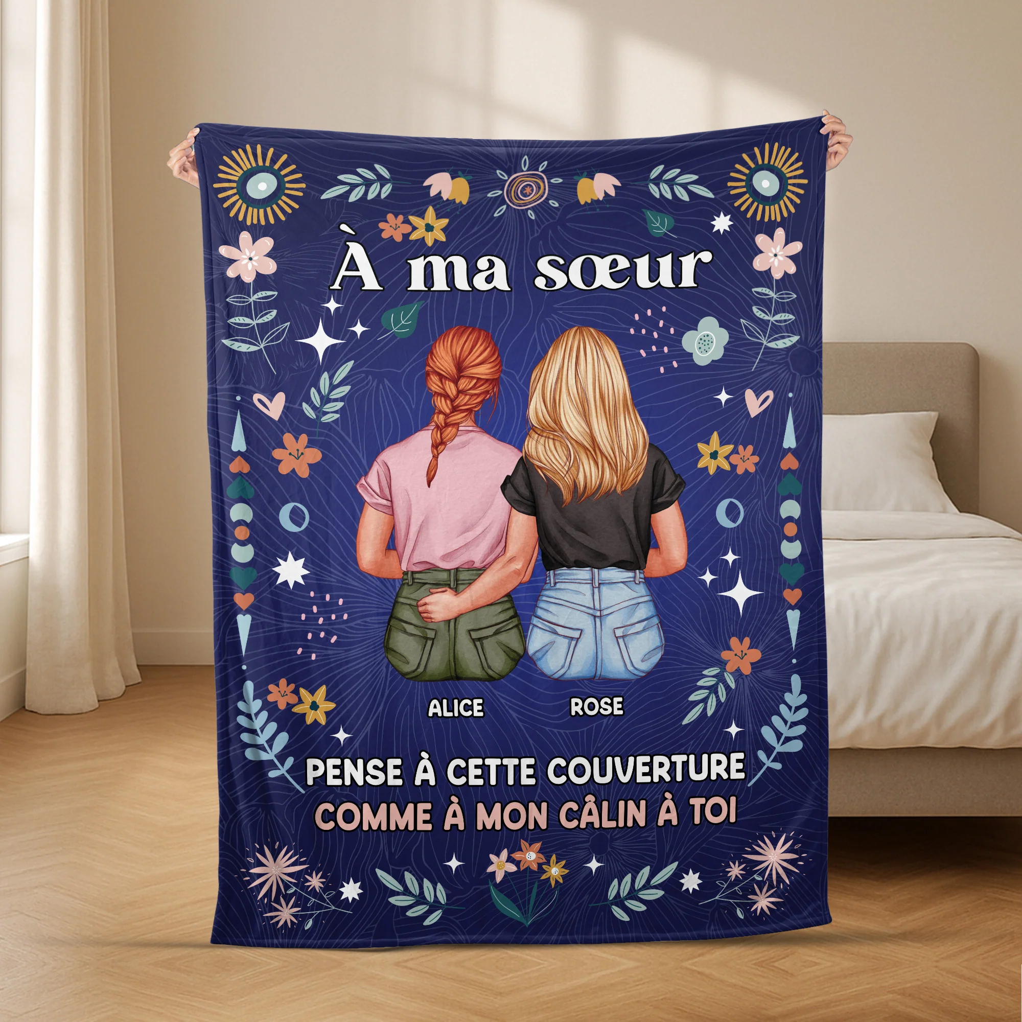 Plaid personnalisé sœur – À ma sœur chérie - Image 2