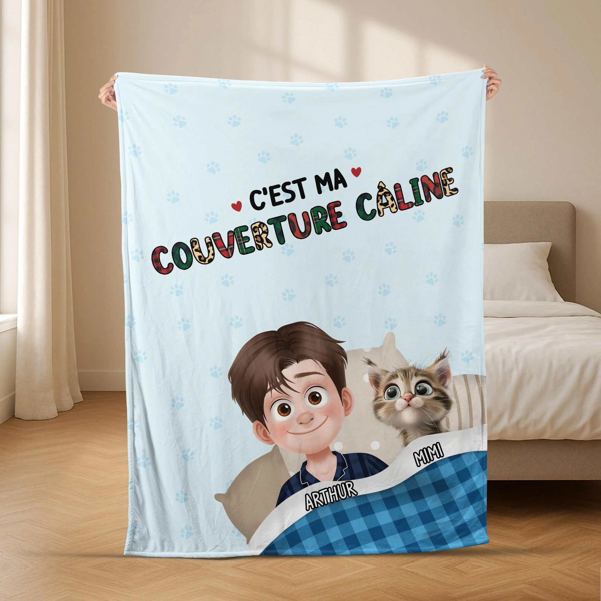 Plaid Personnalisé Avec Chat - Notre Couverture Câline - Image 2