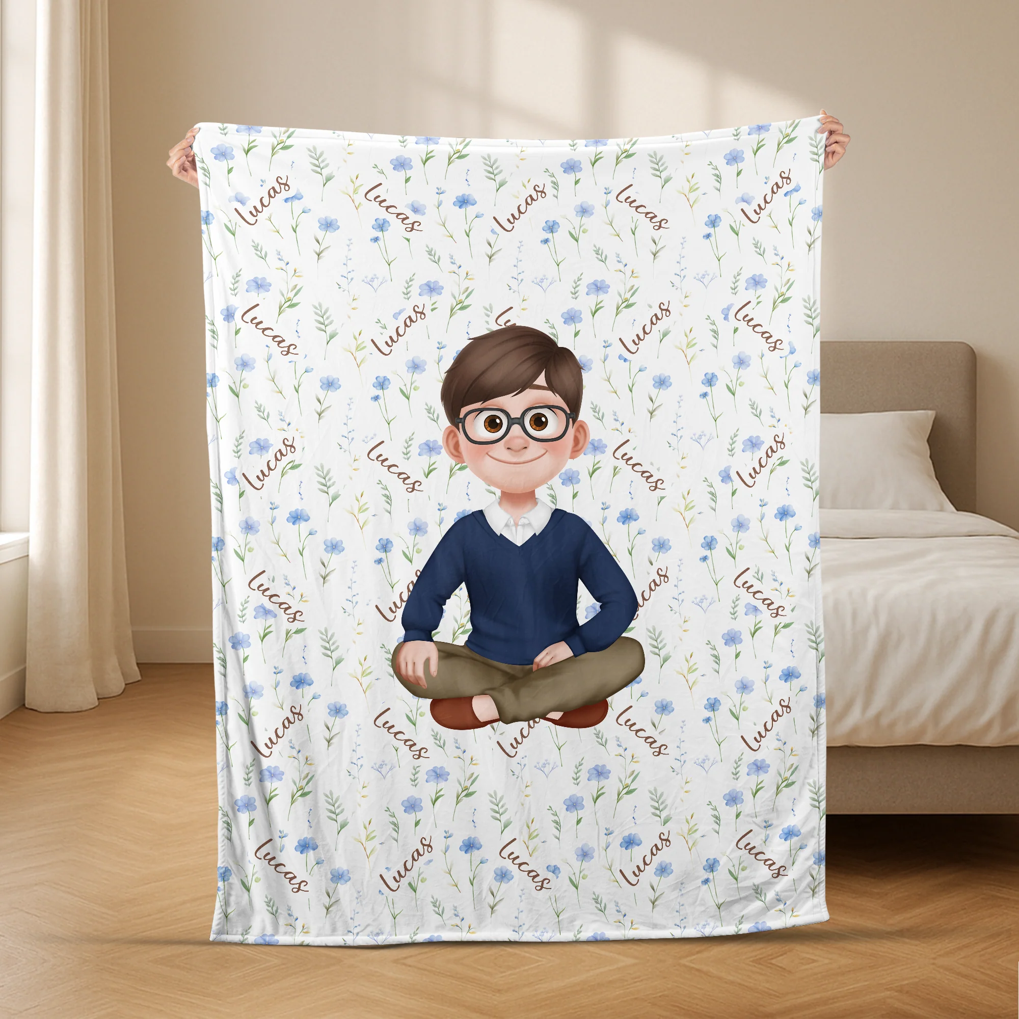 Plaid Personnalisé Avec Prénom - Cadeau Unique Pour Femme/Homme - Image 2