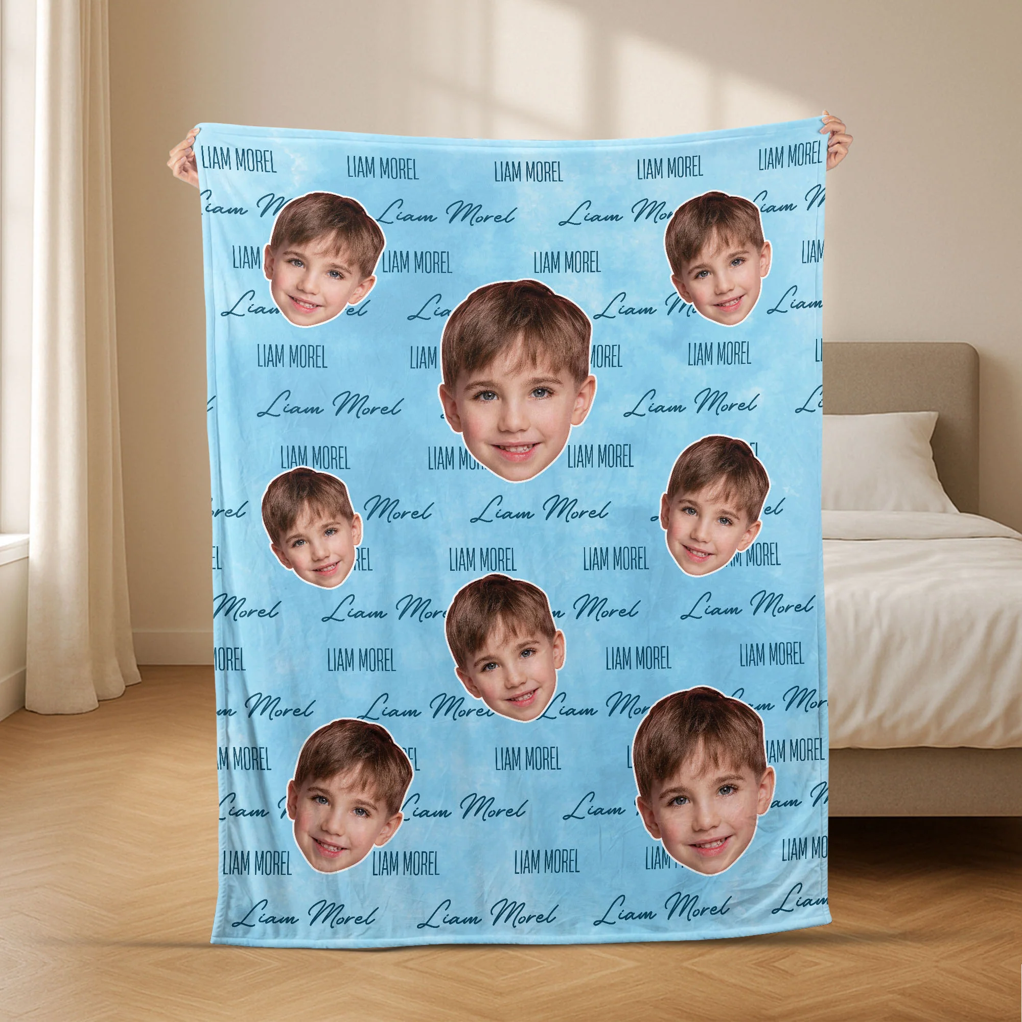 Plaid Personnalisé Photo Enfant - Cadeau Humour Pour Enfant - Image 2