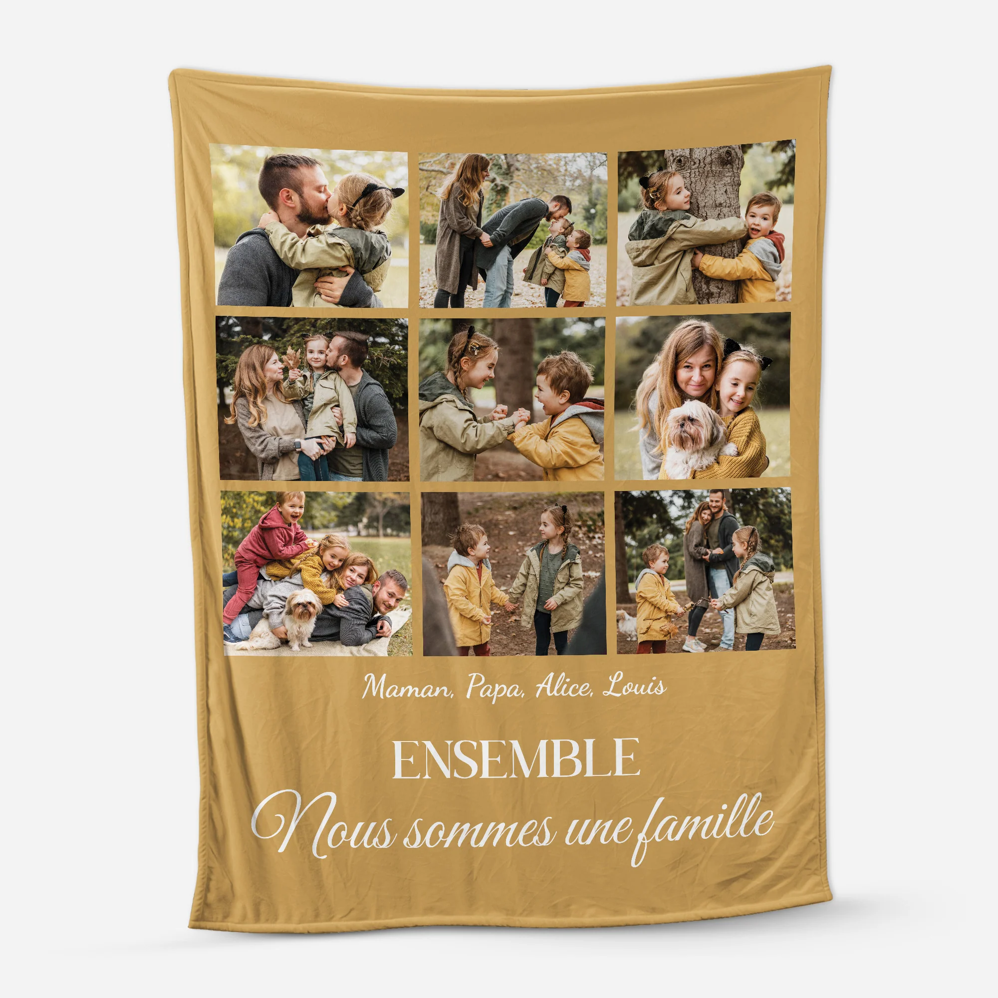 Plaid Personnalisé Famille Avec Photos