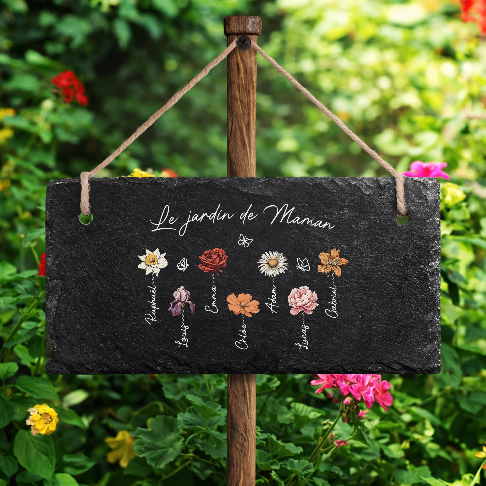 Plaque Ardoise Personnalisable Décorative - Le Jardin De Mamie Maman - Image 2