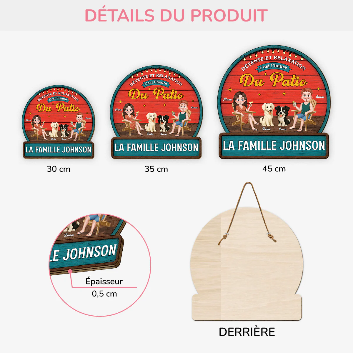 Plaque Bois Personnalisée - Détente Et Relaxation Cadeau Avec Chien - Image 3